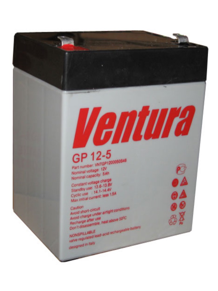 батарея VENTURA GP 12-5 T2 (GP12-5T2) 5ah 12V - купить в Нижнем Новгороде